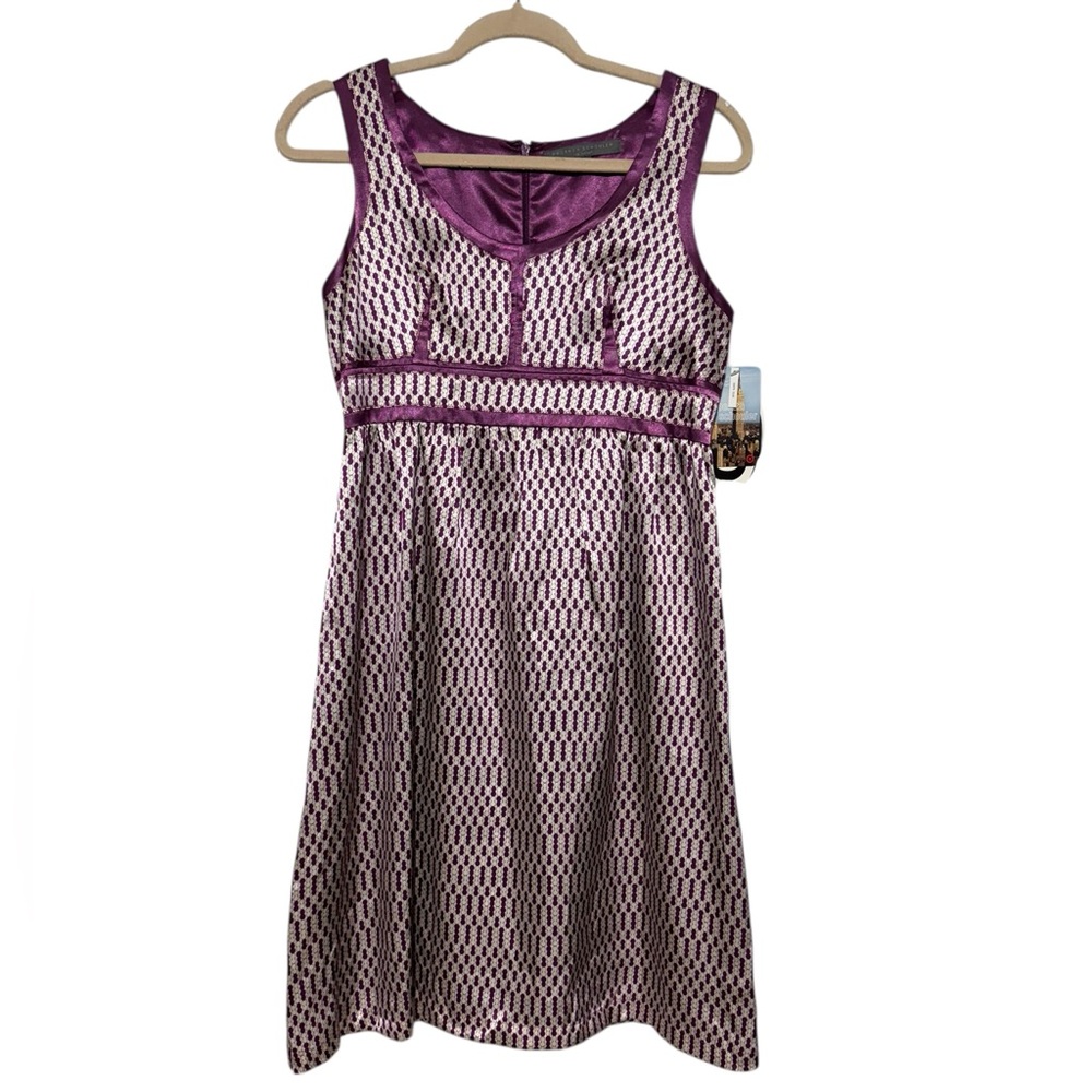 Proenza Shouler X Target NWT Purple Satin‎ Dress Size 5 Sleeveless Knee Length